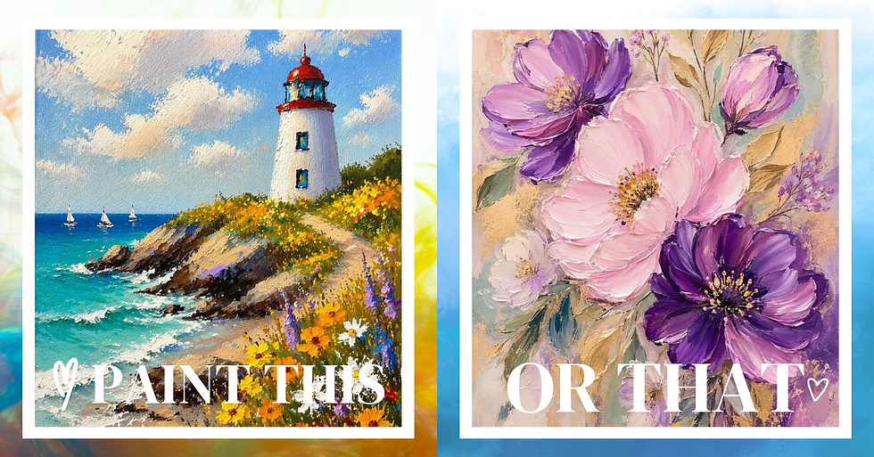 Stowmarket - Palette Romantic Florals and Lighthouse
