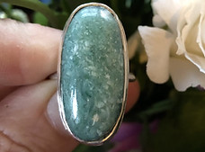 mtolorite and silver ring