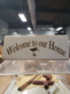 Welcome to our home plaque