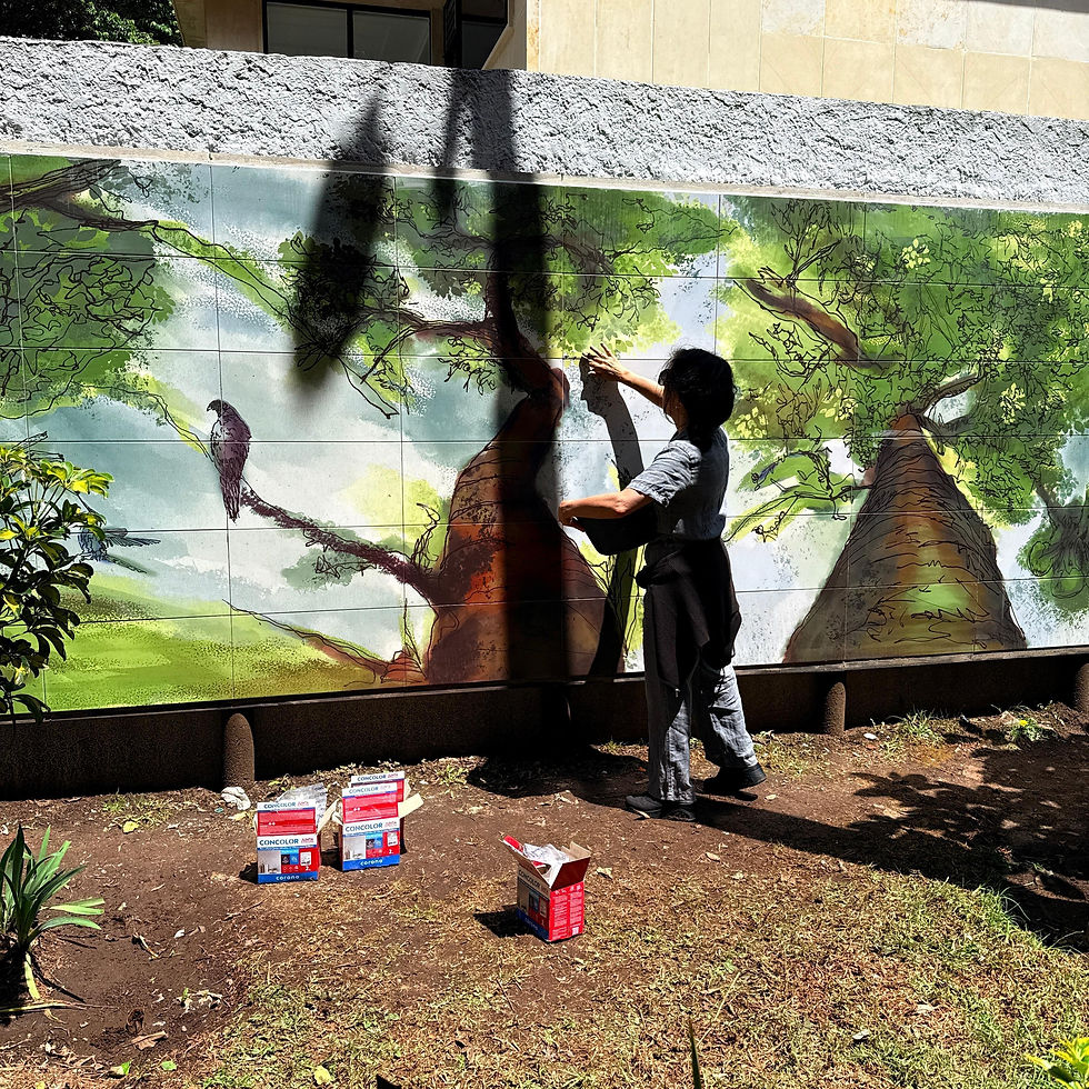La casa que es un árbol alto, un mural que invita a redescubrir  los árboles de Bogotá