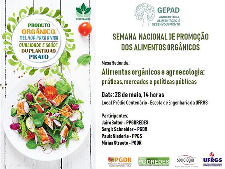 GEPAD promove debate sobre Orgânicos e Agroecologia