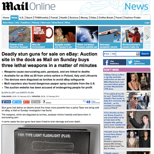 From the Mail on Sunday