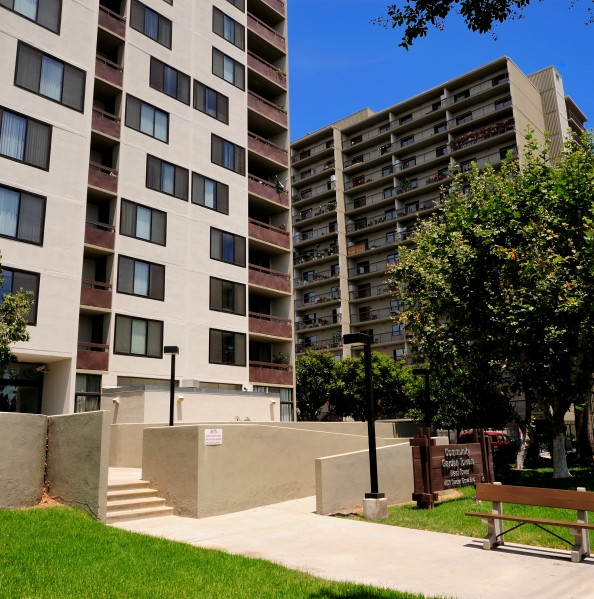 Community Garden Towers in Orange, CA, 333 units of affordable housing for seniors aged 62 and older