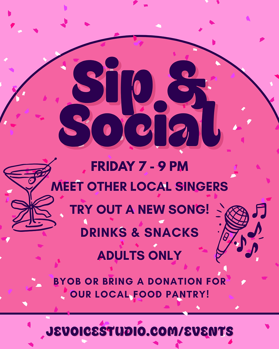 Sip & Social Night at JE Voice Studio!