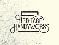 Heritage Handyworks Logo Black on White Vintage Style