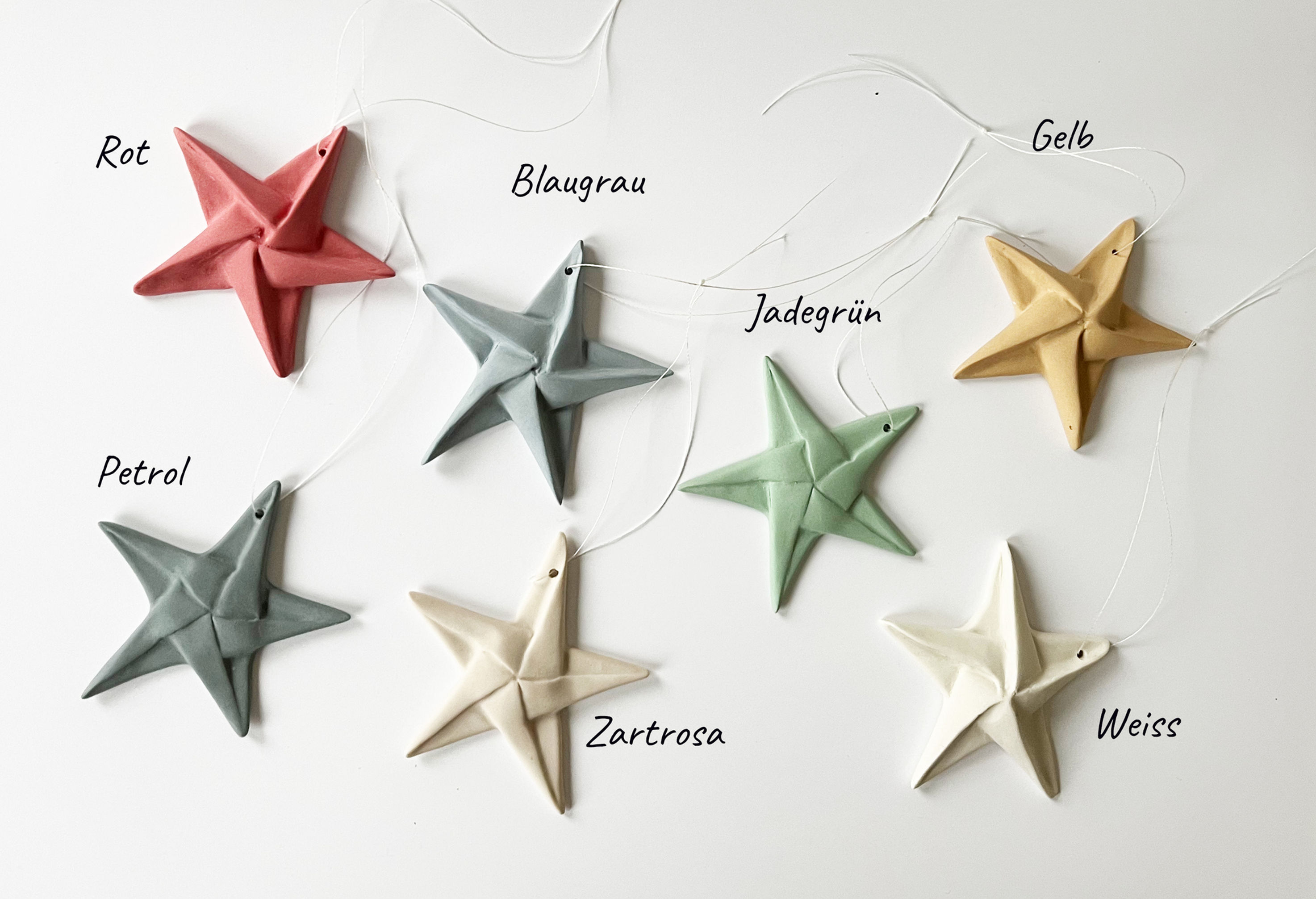 Farbenfrohe Porzellansterne – inspiriert von japanischer Papierkunst
