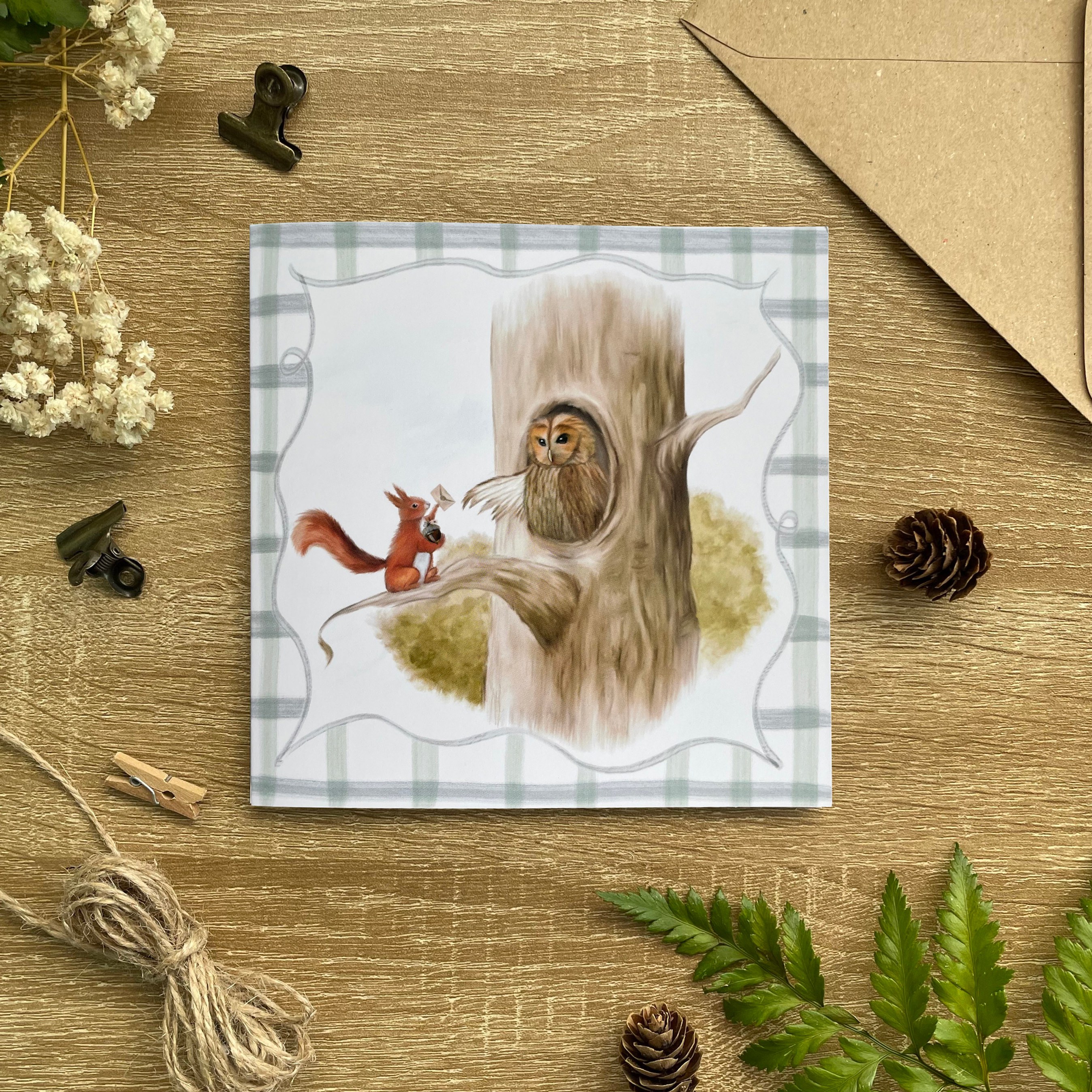 Squirrel and The Owl Card