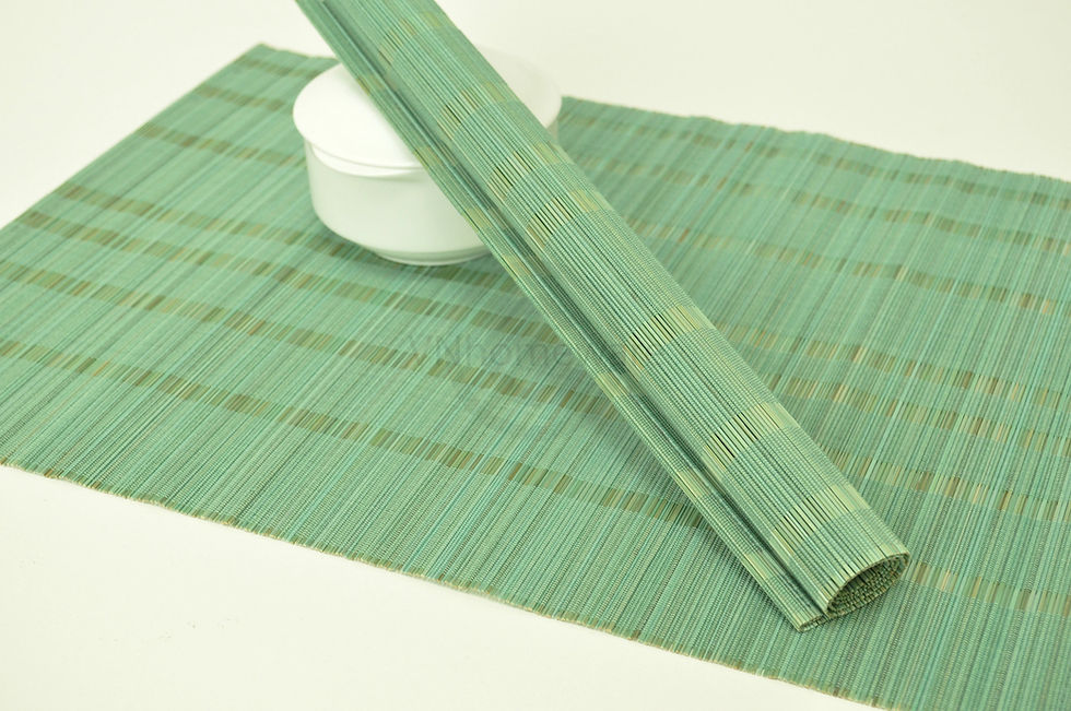 Thumbnail: placemat wooden table mat brown red green blue orange yellow purple pink black cream