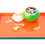 Thumbnail: eco friendly handmade rectangular wooden lacquer tray inlaid with eggshell, orange