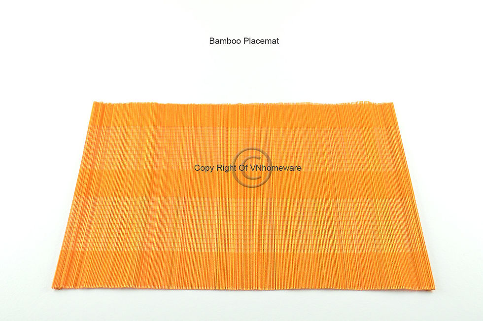 Thumbnail: Bamboo Placemats Handmade Wooden Table Mats Eco Friendly Tableware Orange
