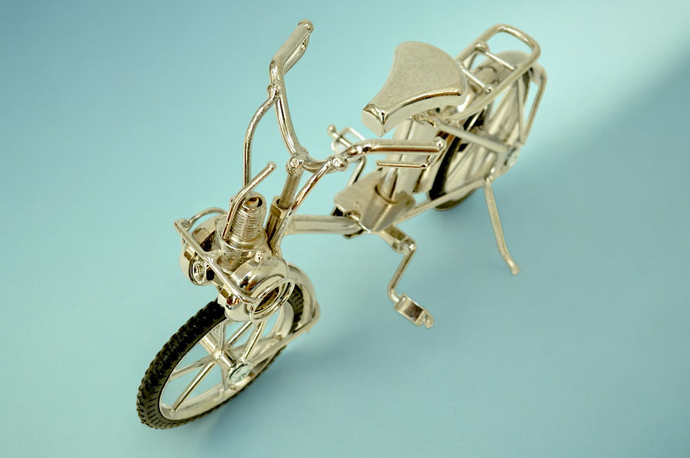 Thumbnail: Handcrafted Metal Velosolex Model Vintage Motorise bicycle Chrome