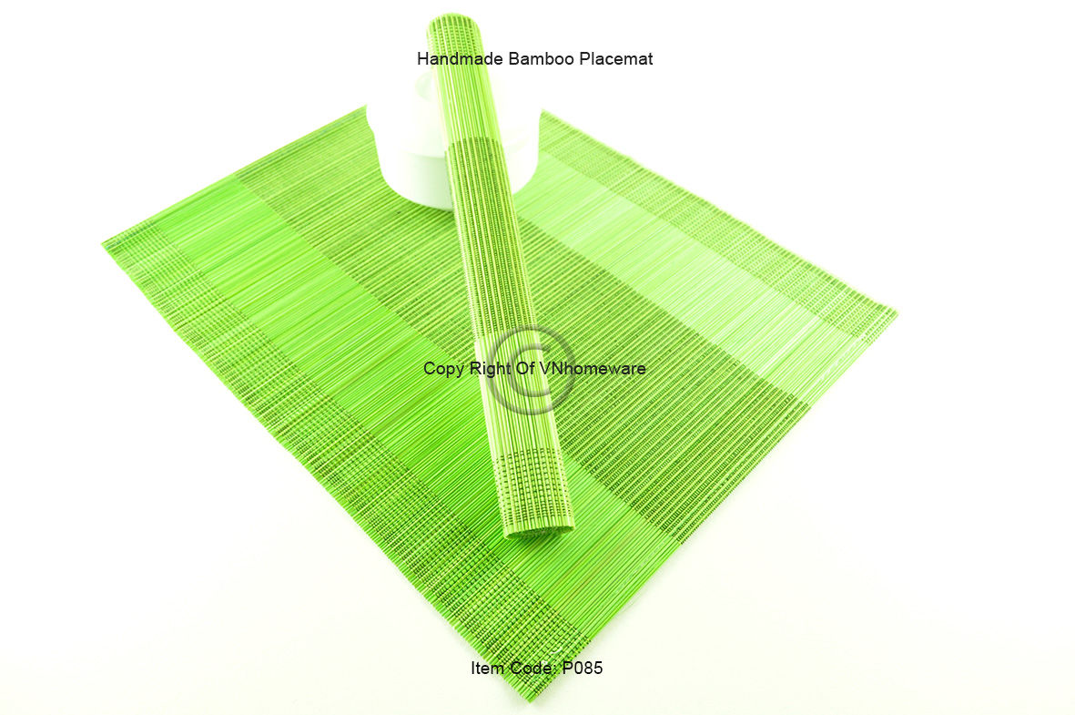 Bamboo Placemats Handmade Wooden Table Mats Eco Friendly Tableware Lime Green