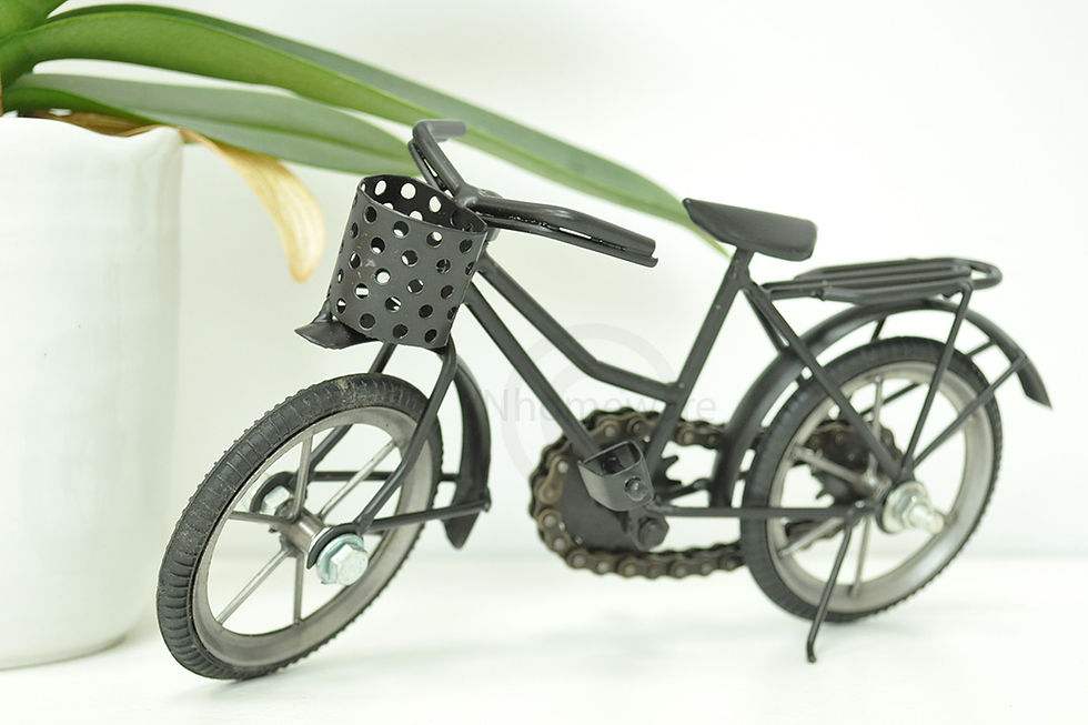 Thumbnail: lady bicycle model collectible metal bike for display black