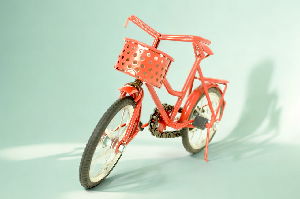 Female bicycle model collectable metal bike model for display gift red
