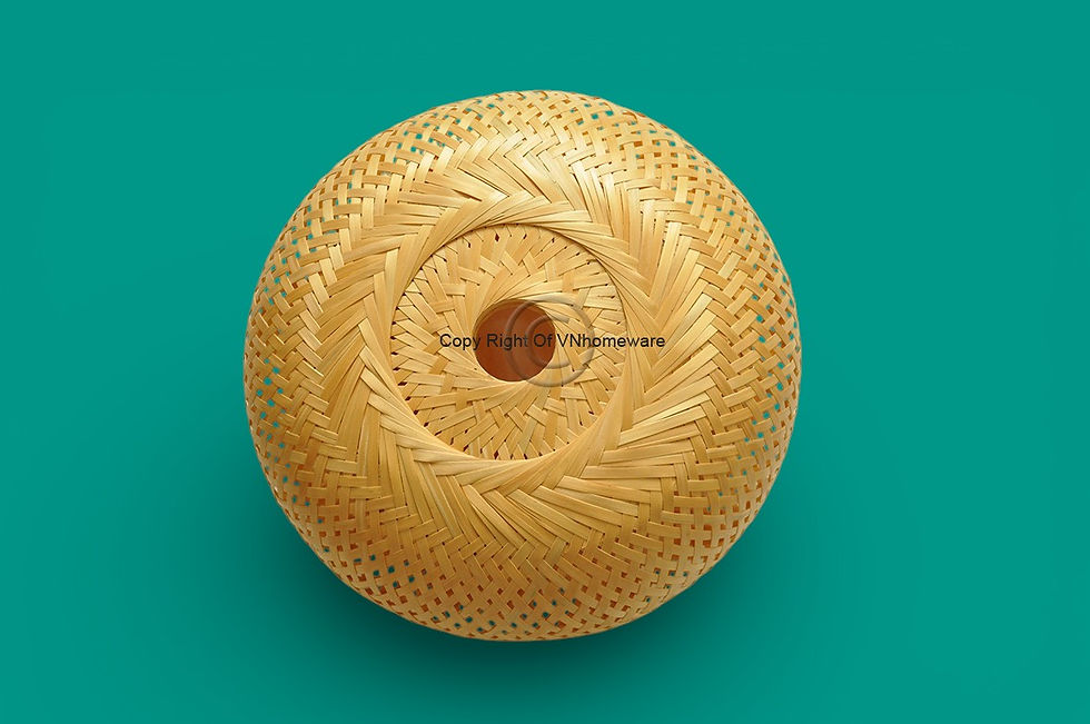 Thumbnail: sustainable eo friendly handmade pendant rattan bamboo lampshade ceiling light in natural brown