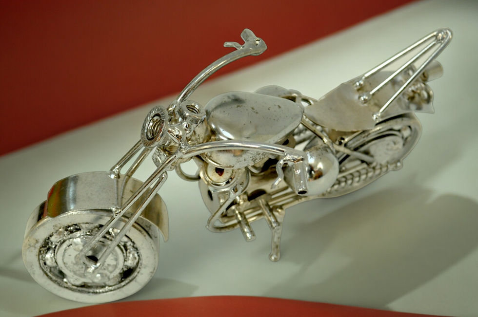 Thumbnail: Metal Model of Harley Davidson Motorbike for display collectable  chrome