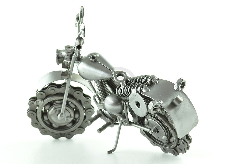 Thumbnail: Grey motorbike model minsk metal motorbike bike for display gift, grey