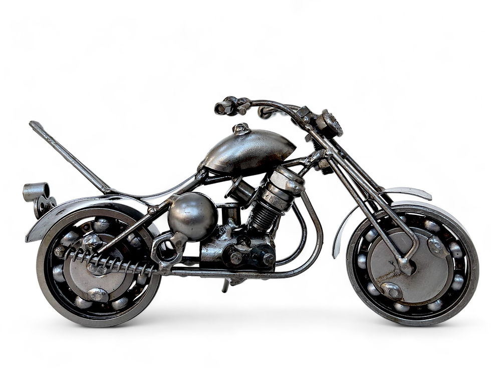 Thumbnail: Motorbike Harley Davidson Model collectable metal motorbike for display gifts, grey