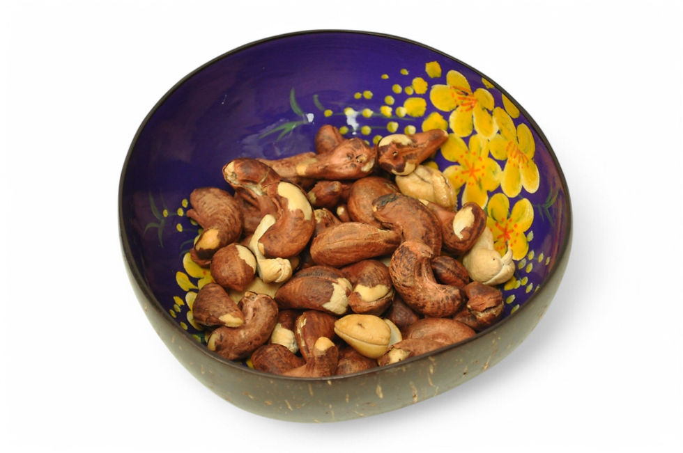 Thumbnail: hand paint coconut decorative bowl with sand inlay texture green