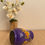 Thumbnail: Handmade wooden lacquer pen pot dry flower vase hand painted Orange, Green,Red,Blue,Yellow,Purple,Black