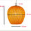 Thumbnail: pendant lampshade and light shade with apple round shape handcrafted from sustainable bamboo rattan in natural brown