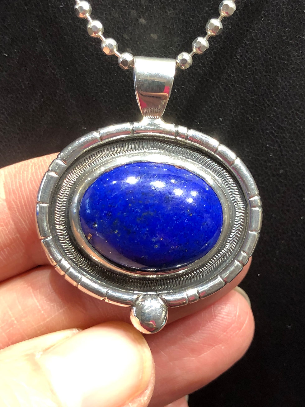 Thumbnail: LAPIS LAZULI PENDANT AND CHAIN