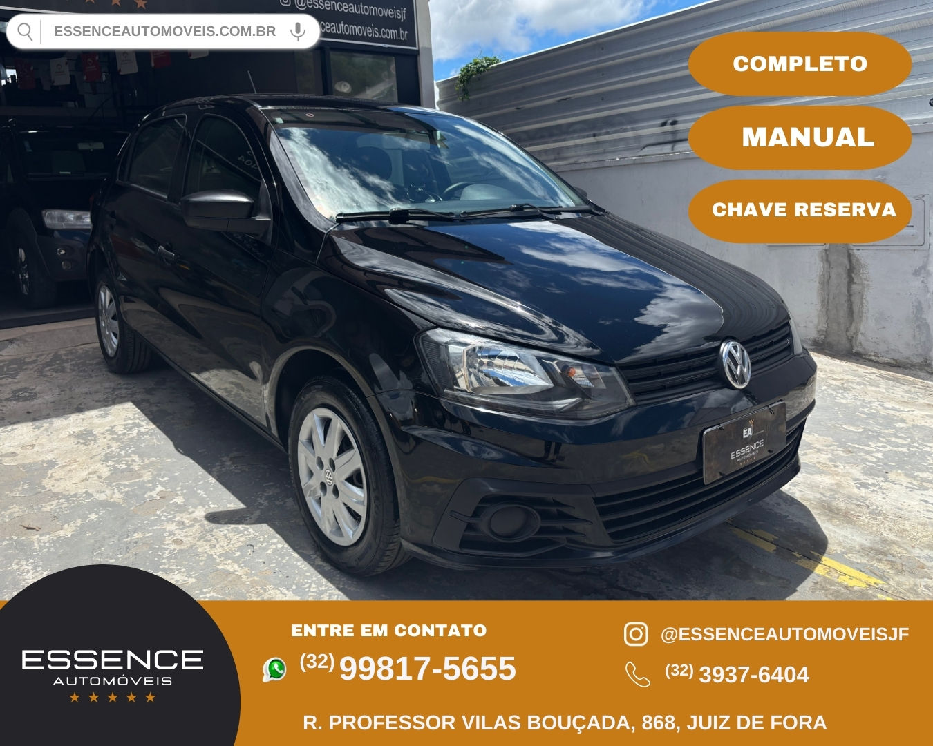 Volkswagen Gol Trendline 1.0 T.Flex 12V 5p Preta 2017/2017