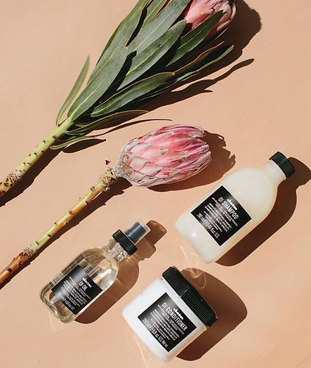 showcase Davines products, chosen for their nourishing ingredients and sustainability