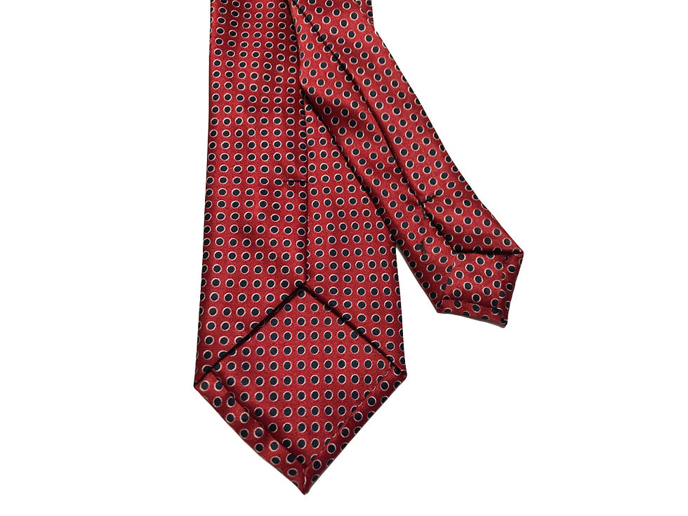 Thumbnail: Polka dots 100% silk tie