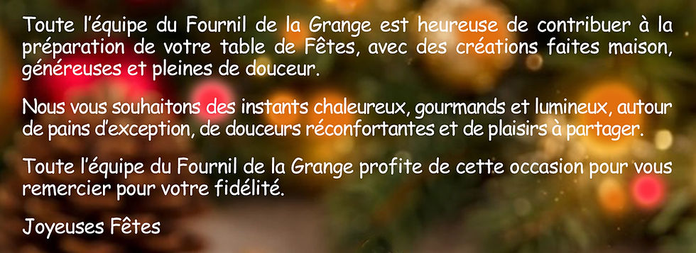 Fêtes de fin d'année 2025