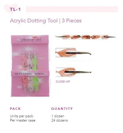 Thumbnail: DOTTING TOOL ACRYLIC 3PCS SET -12PCS