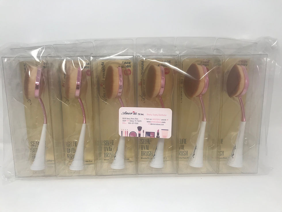 Thumbnail: #149 PREMIUM SELFIE WHITE OVAL BRUSH "XL" -6PCS