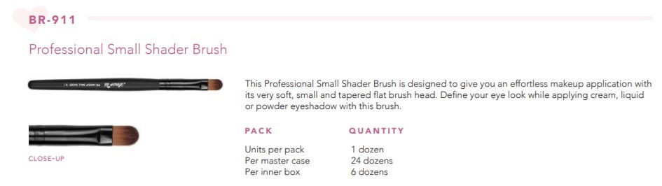 Thumbnail: #911 PROFESSIONAL SMALL SHADER BRUSH -12PCS