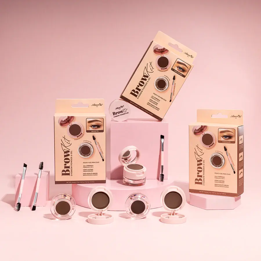 BROW KIT - EYEBROW POWDER & GEL DISPLAY (24PCS)