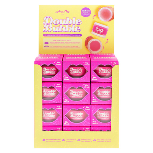 DOUBLE BUBBLE LIP SCRUB & MASK DUO24PCS AMORUS TX