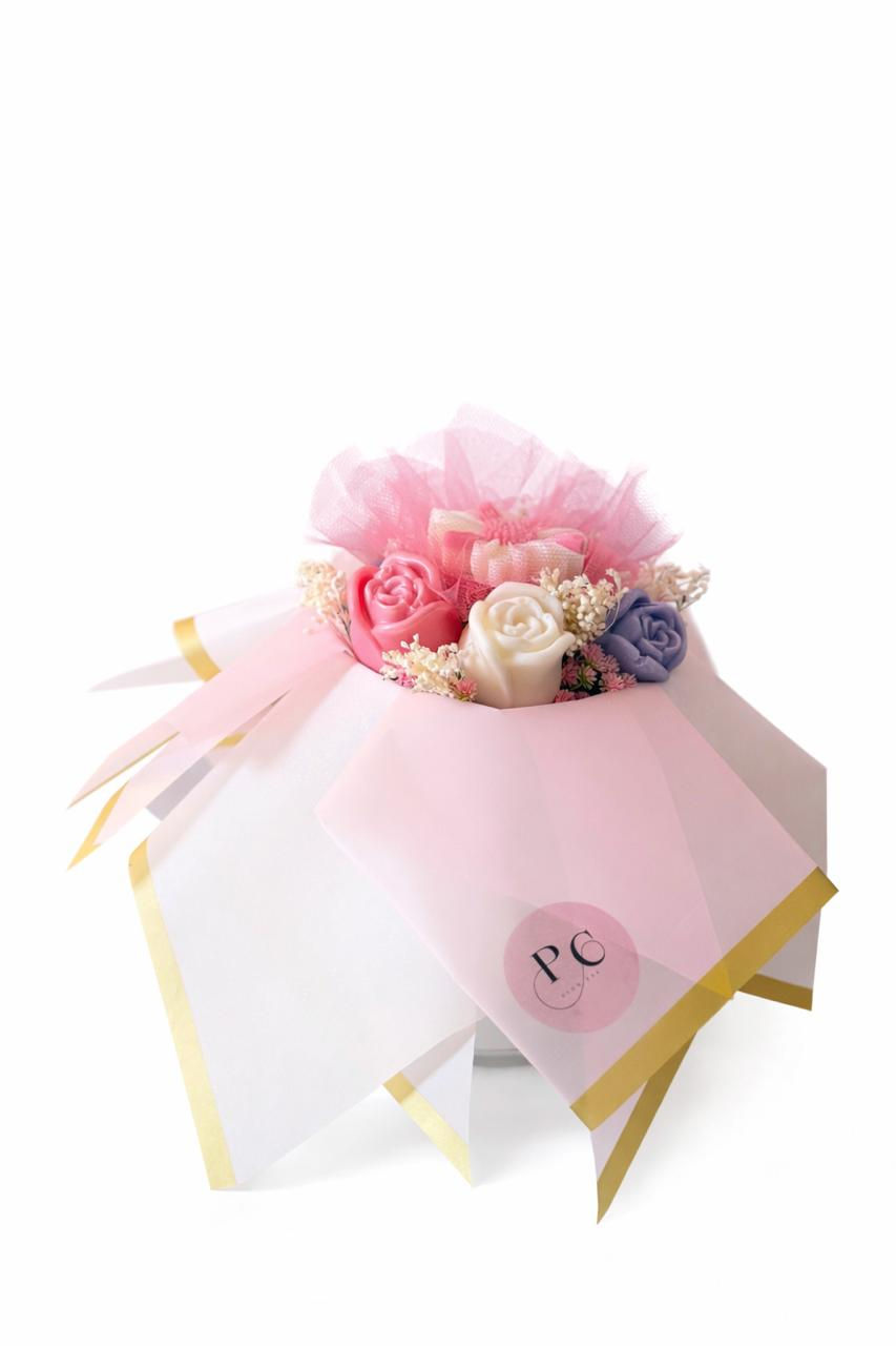 Χειροποίητο παστέλ wax melt bouquet 