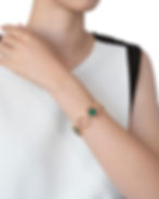 Gold and Jade Bracelet jewelry model photography