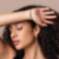 Jewelry Model Photography with a Gold Bracelet and Earrings