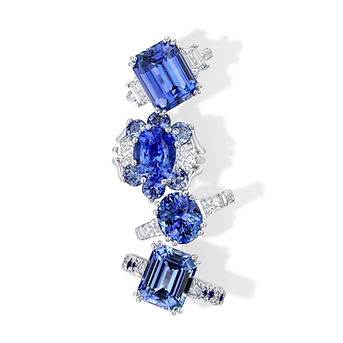 Blue Diamonds Rings Photography