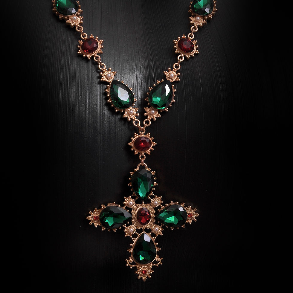 Miniatura: GARGANTILHA CROSS COLOR GLD
