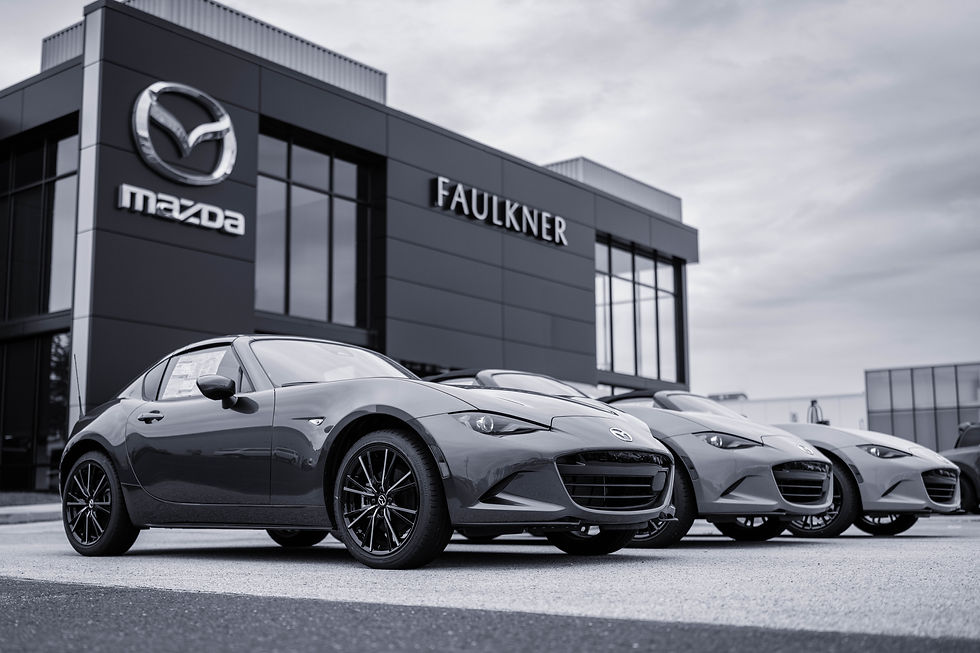 An imageof one of CBC's dealership partner's exterior with inventory lined up at the front.