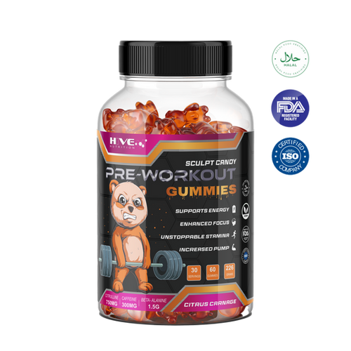 Candy PreWorkout Gummies Citrus Carnage Hive Nutrition