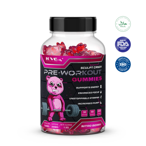 Sculpt Candy PreWorkout Gummies Nitro Berry Hive Nutrition