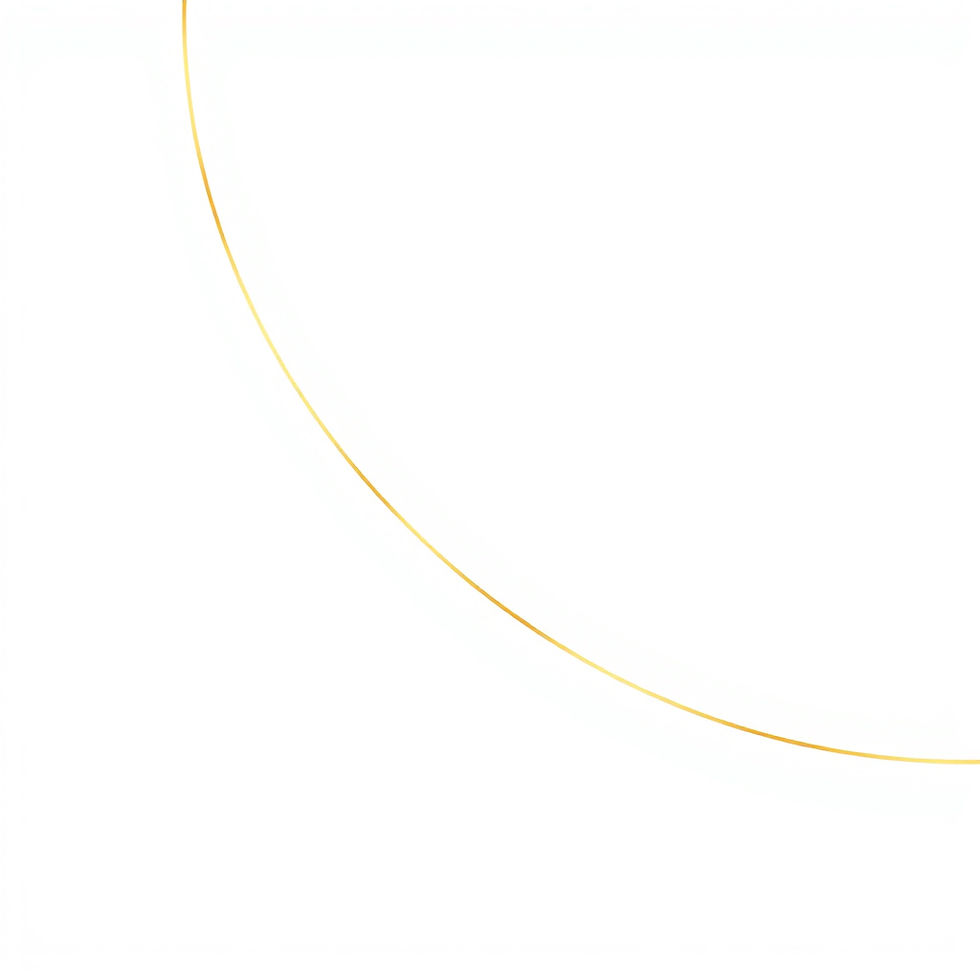 curved vertical line in gold traveling from the top of the image to the bottom on a white 