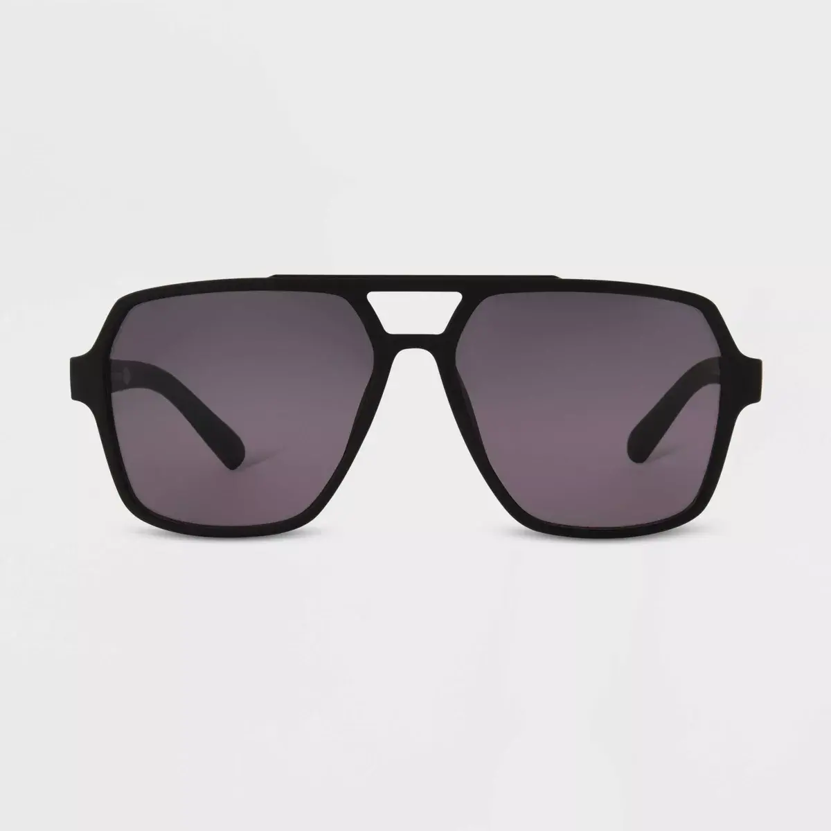 Men's Rubberized Plastic Aviator Sunglasses - Original Use™ Black: Scratch-Resis