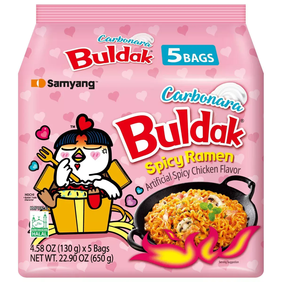 Samyang Buldak Carbonara Spicy Ramen - 22.90oz/5ct