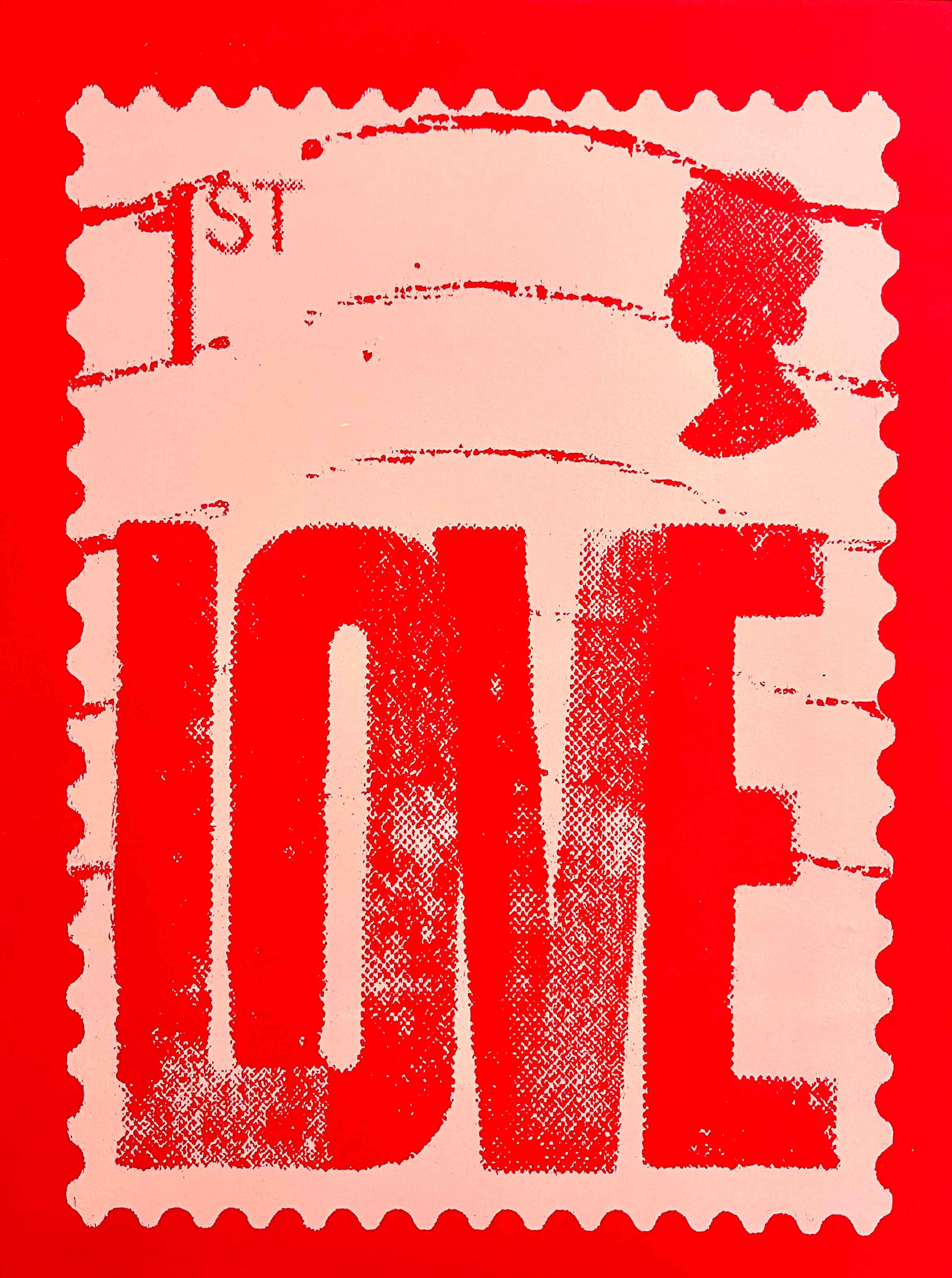 Postage Stamp Art - First Love