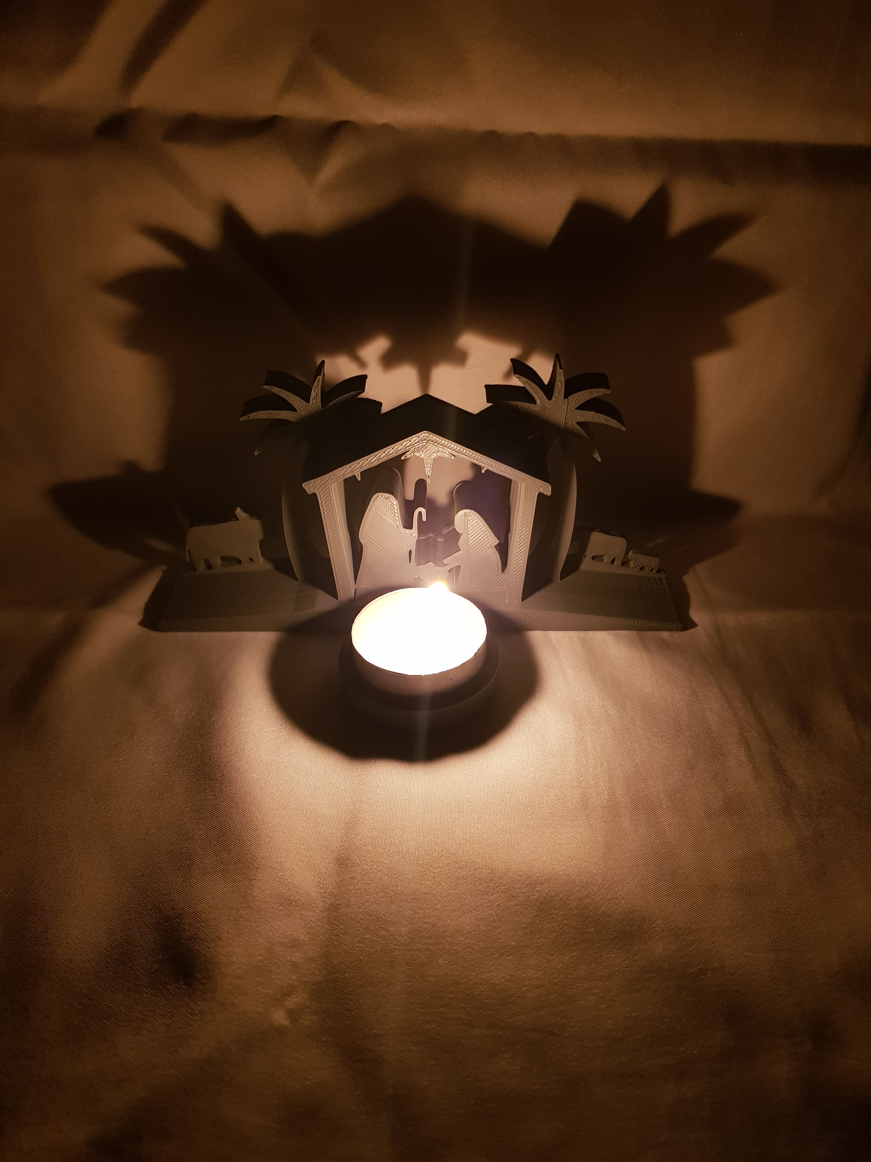 Nativity Scene with Candle Holder