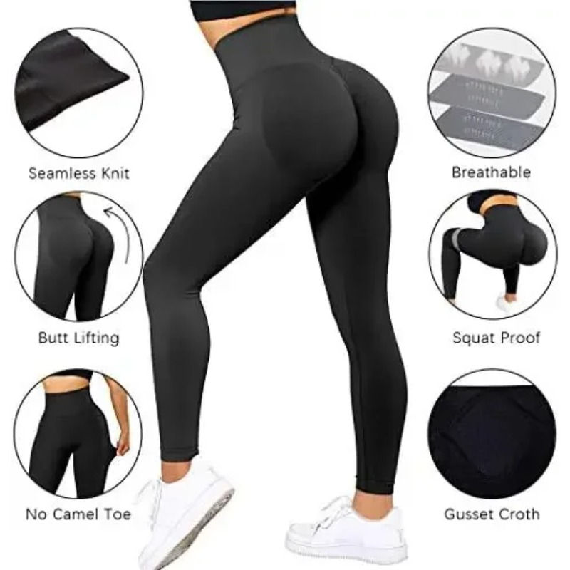 Miniatura: Calça esportiva legging cintura alta alta de malha