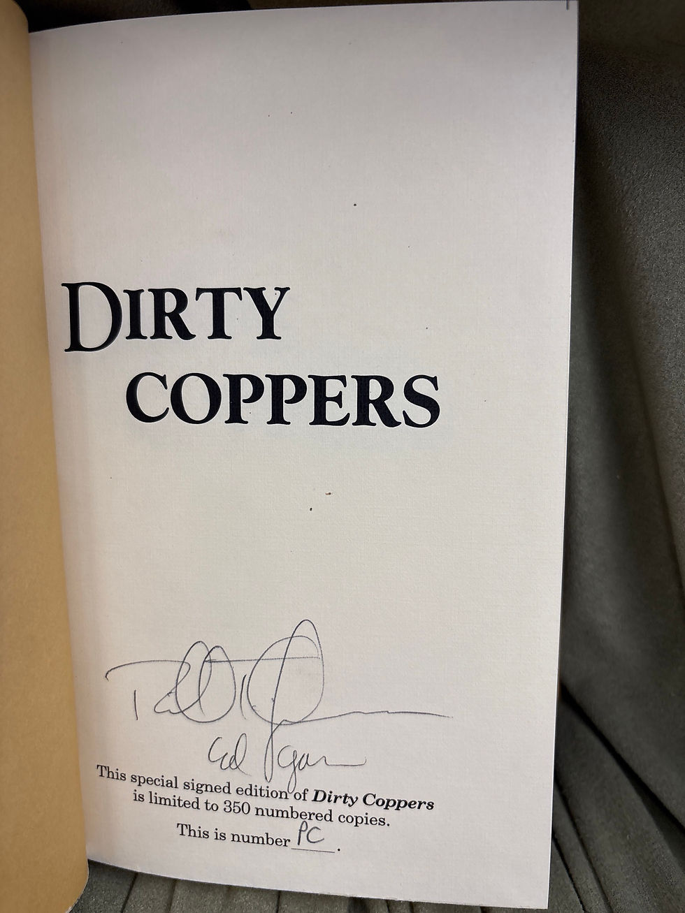 Thumbnail: *Signed* Dirty Coppers by Ed Gorman & Richard Chizmar (HC) *HOR*